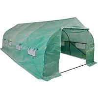 vidaXL Portable Polytunnel Greenhouse Steel Frame Walk-in 18m² Garden Tunnel