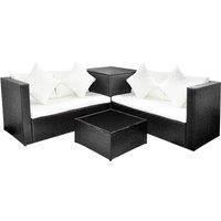 Garden Lounge Set with Cushions 4 Piece Table and Sofa Multi Colours vidaXL