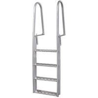 vidaXL 4-Step Dock Swimming Pool Ladder Aluminium 170 cm Non Slip Heavy Duty