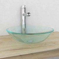 Bathroom Sink Wash Basin Sink Unit Countertop Basin Tempered Glass vidaXL