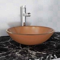 Bathroom Sink Wash Basin Sink Unit Countertop Basin Tempered Glass vidaXL