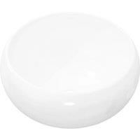 vidaXL Basin Round Ceramic White 40x15 cm
