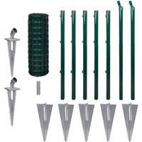 vidaXL Euro Fence Steel 10X0.8 M Green