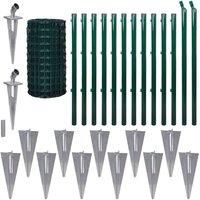 vidaXL Euro Fence Steel 25X0.8 M Green