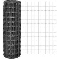 VidaXL Clôture Euro 25 x 1,2 m Maille Acier 100 x 100 mm Gris