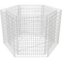 vidaXL Hexagonal Gabion Raised Bed 160X140X100cm
