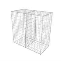 vidaXL Gabion Basket Steel 100x50x100cm Outdoor Garden Basket Wall Wire Fence