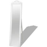 vidaXL Free-standing Mirror Baroque Style 160x40 cm White