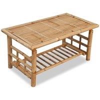 vidaXL Bamboo Coffee Table, Tropical-Inspired Design, Weather-Resistant, Ideal for Indoor and Outdoor Living Space, Easy to Clean, Farmhouse Style, Brown, 90x50x45 cm.