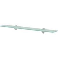 vidaXL Modern Floating Glass Shelf - Wall Mounted, Clear Tempered Glass Shelf with Load Capacity of 10kg, Perfect for Living Room, Bedroom or Bathroom
