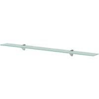 vidaXL Floating Shelf Glass, Modern Design, 100x10 cm, 8 mm Thickness, Zinc Alloy Brackets, 15kg Load Capacity