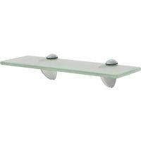 vidaXL Floating Glass Shelf - Frosted, 30 x 10 cm - Easy to Install - for Bathroom, Living Room, Bedroom & Office, Modern Look