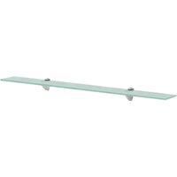 vidaXL Floating Shelf in Transparent Glass - Modern Wall-Mounted Storage and Display Solution - Ideal for Living Room, Bedroom, Office - Easy to Assemble