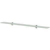 vidaXL Frosted Tempered Safety Glass Floating Shelf, Wall-Mounted Storage Shelf, Easy to Assemble, 100x20cm, Ideal for Living Room, Bedroom, Office/'.