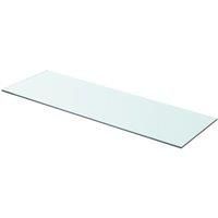 vidaXL Shelf Panel Glass Clear 80x25 cm