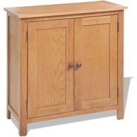 vidaXL Solid Oak Wood Sideboard - Brown Storage Organiser/Cupboard Cabinet Chest for Dining, Living Room, Hallway - 70x35x75cm