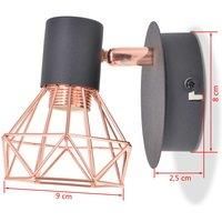 vidaXL Wall Lamps 2 pcs with 2 LED Filament Bulbs 8 W