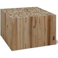vidaXL Coffee Table Genuine Teak 50x50x35 cm, Brown