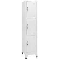 vidaXL Locker Cabinet with 3 Compartments 38x45x180 cm