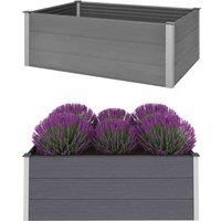 vidaXL Garden Raised Bed WPC 150x100x54 cm Grey