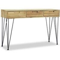 Solid Teak Console Table 120x35x76cm with 3 Drawers Sideboard Desk vidaXL