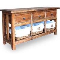 Sideboard Storage Cupboard Side Cabinet Highboard Solid Mahogany Wood vidaXL