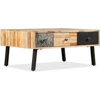 Solid Reclaimed Teak Coffee Table 90x65x40cm Living Room Plant Stand vidaXL