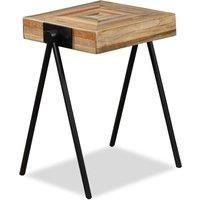 vidaXL Solid Reclaimed Teak Side Table Living Room Furniture Telephone Stand