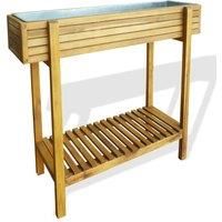Vidaxl Raised Garden Raised Bed Solid Acacia Wood And Zinc