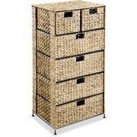 Storage Unit with 6 Baskets Drawer Cabinet Cupboard Water Hyacinth vidaXL