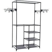 Clothes Rack Steel and Non-woven Fabric 87x44x158cm Black Coat Stand vidaXL