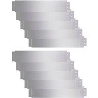 Lawn Fence Set 5/10/15/20 pcs Galvanised Steel Garden Edging Divider vidaXL