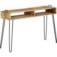 Solid Mango Wood Console Table 115x35x76cm Hallway Display Furniture vidaXL