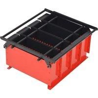 vidaXL Paper Log Briquette Maker - Eco-Friendly Steel Machine For Recycling Waste Paper into Fireplace Fuel - Easy Manual Operation - Durable and Space Saving - Black and Red