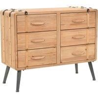 vidaXL Solid Fir Wood Drawer Cabinet 91x35x73cm Home Sideboard Storage Unit
