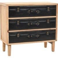 vidaXL Drawer Cabinet Solid Fir Wood 80x36x75 cm