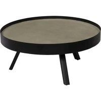 vidaXL Round Coffee Table with Stable Steel Frame and Durable Concrete Top - Industrial Style Furniture for Living Room - 74x32 cm