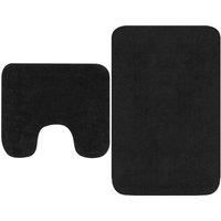 vidaXL Bathroom Mat Set 2 Pieces Fabric Anthracite