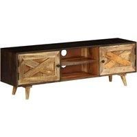 Furniture TV solid mango wood 140x30x45 cm luxurious furniture TV cabinet modern minimalist LED