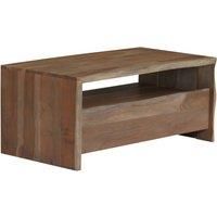 Vidaxl Coffee Table Solid Acacia Wood Live Edges 90X50X40 Cm Grey