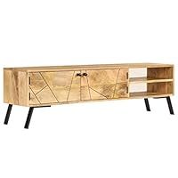 vidaXL Solid Mango Wood TV Cabinet 140x30x40cm HiFi Stand Unit Table Centre