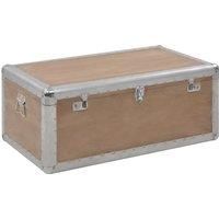 vidaXL Storage Box Solid Fir Wood 91x52x40 cm Brown