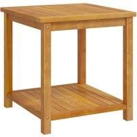 vidaXL Square Side Table - Versatile Acacia Wood Table for Indoor and Outdoor Use - Brown - Easy Assembly, 45x45x45cm