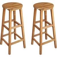 2/4/6/8x Solid Wood Acacia Bar Stools Kitchen Dining Chair Seating Set vidaXL