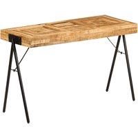 Solid Mango Wood Writing Table 118x50x75cm Home Office Computer Desk vidaXL