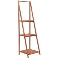 vidaXL Cedar Wood Plant Stand - Sturdy and Space-Saving 3-Level Flower Display Rack - Brown Wood - Ideal for Home and Garden