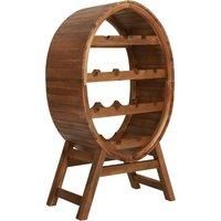vidaXL Solid Acacia Wood Wine Rack - Freestanding, 13 Bottle Capacity, Ideal for Living Room, Dining room or Kitchen
