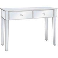 Mirrored Console Table MDF and Glass 106.5x38x76.5cm Entryway Display vidaXL