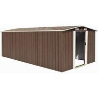 Vidaxl Garden Shed 257X489X181 cm - Metal Brown