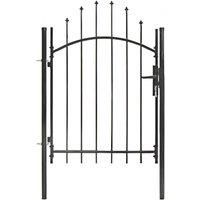 Garden Gate Steel Barrier Fence Panel Border Black/White Multi Sizes vidaXL